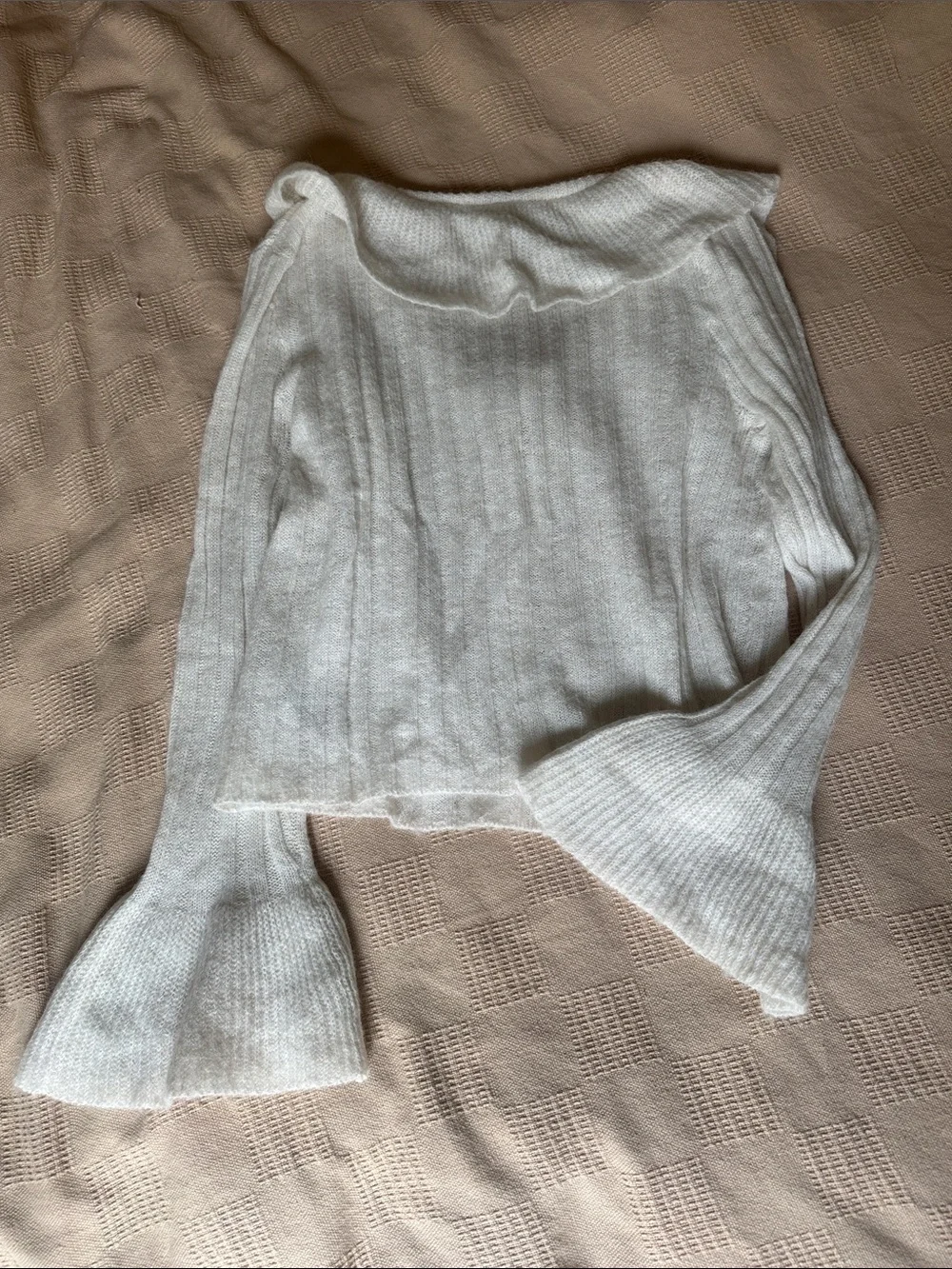 Old Navy NWT Wool-Blend Ruffle Tie-Front Cropped Cardigan